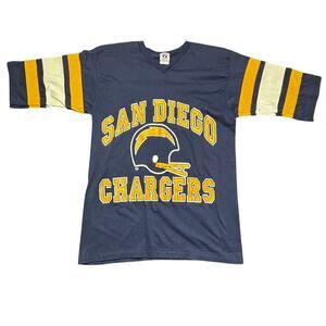 Vintage San Diego Chargers Jersey Shirt Medium Raglan NFL Logo 7 Made in USA